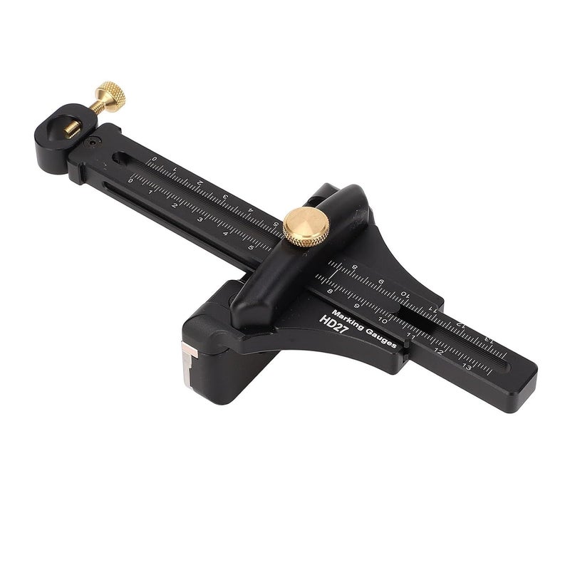 مسطرة خطوط متوازية متعددة الوظائف من سبائك الألومنيوم بمقياس مزدوج متري وإمبراطوري لأعمال النجارة - Image 3