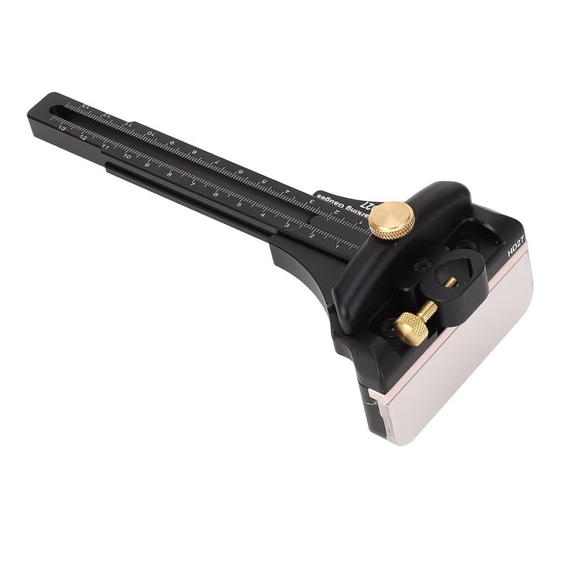 مسطرة خطوط متوازية متعددة الوظائف من سبائك الألومنيوم بمقياس مزدوج متري وإمبراطوري لأعمال النجارة - Image 4