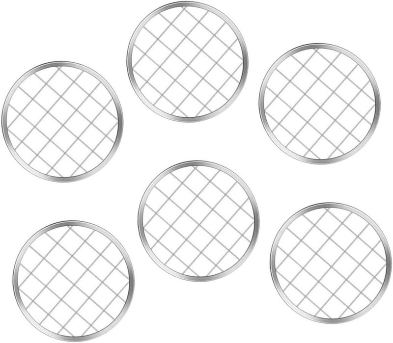 ABOOFAN 6pcs 86mm Mason Jar Lids Flower Grid Split Mesh Stainless Steel Insert Lid for Floral Arranging Kitchen Storage Home Decor - Image 1