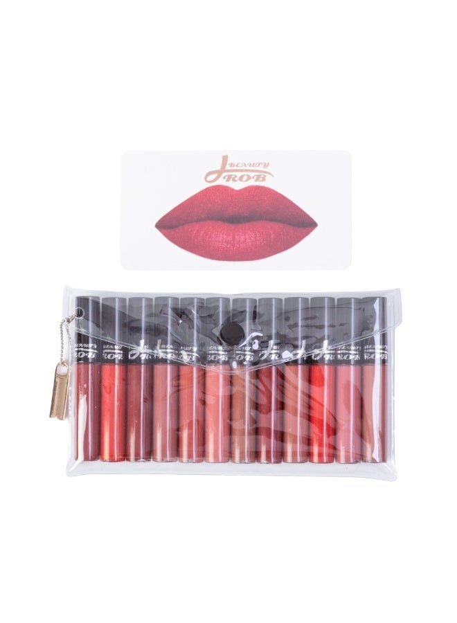 Liquid lipstick set consisting of 12 different colors - Image 1