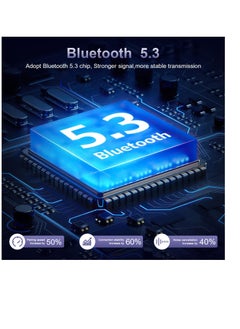 Excefore Bluetooth 5.3 Transmitter and Receiver, Bluetooth Adapter Audio with LED Display, Hand-Free Call 3.5mm Bluetooth Aux Adapter, Support TF Card, Volume Control, Navigation, for PC, TV, Home Audio  - Image 2