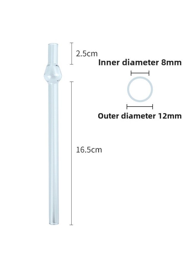 Wholesale Creative Glass Straw Color Big Eyes High Borosilicate Heat-resistant Explosion-proof Straight Tube Household Milk Tea Beverage Straw-Color:Amber Big Eye (Decal)-Specifications:12mm * 220mm Straight Pipe - Image 5