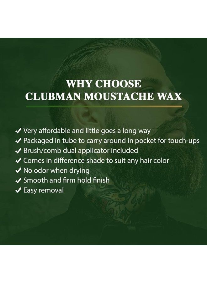 Clubman Moustwax W/Brush Brown (2 Pack) - Image 5