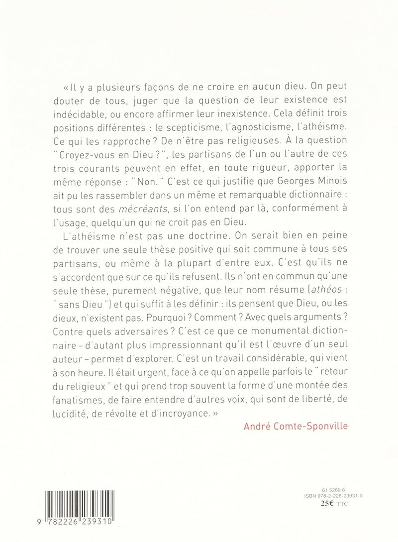 ALBIN MICHEL Dictionnaire des athées, agnostiques, sceptiques et autres mécréants - Image 2
