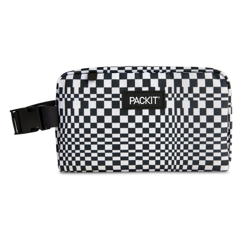 PackIt Freezable Snack Box, Checked Out, Built with EcoFreeze Technology, Collapsible, Reusable, Zip Closure with Buckle Handle, Designed For Work Snacks, Fresh Snacks On the Go, Adults, and All Ages - Image 1