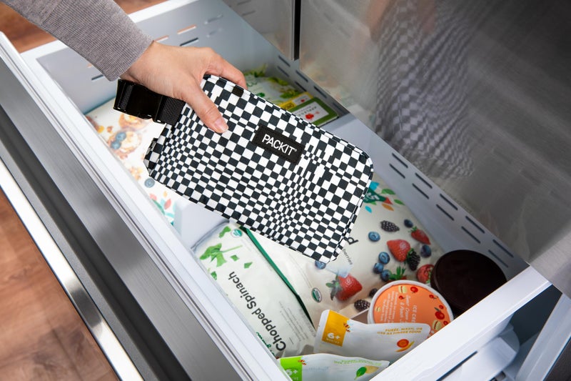 PackIt Freezable Snack Box, Checked Out, Built with EcoFreeze Technology, Collapsible, Reusable, Zip Closure with Buckle Handle, Designed For Work Snacks, Fresh Snacks On the Go, Adults, and All Ages - Image 4