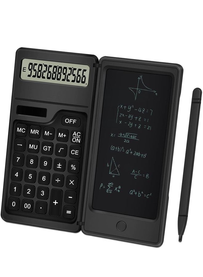 Generic 12 Digits LCD Display Solar Desktop Calculator with Notepad  - Image 1