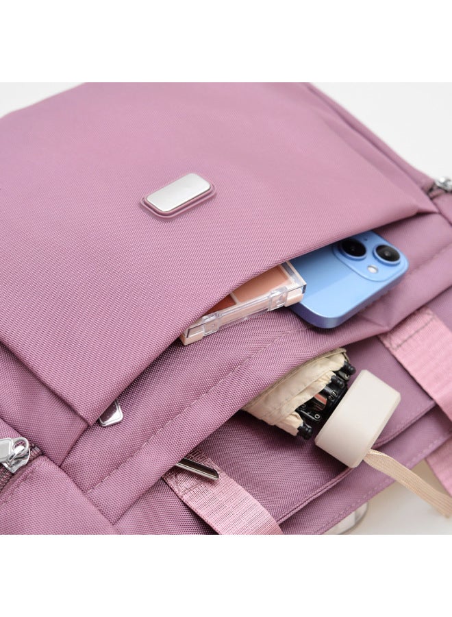 Large Capacity Women's Tote Bag Waterproof OxFord Cloth Work Commuter Multifunctional Lightweight Handbag Crossbody Bag Women-Color:Pink  - Image 5