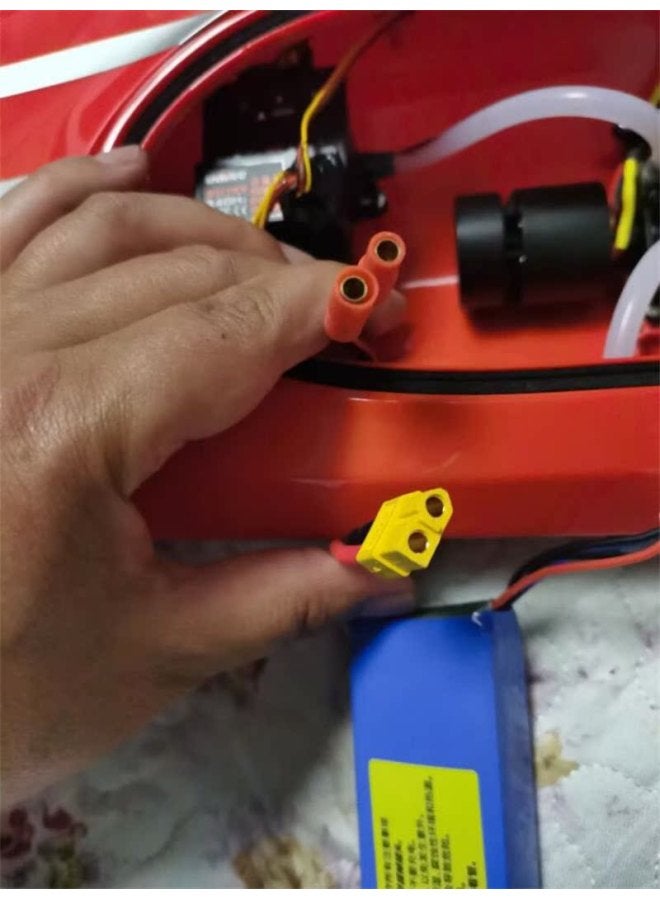 Youdi UDI903/UDI005 Remote Control Speedboat Hull Cover Electric Motor Steering Gear Receiver Battery Accessories-Color:Yellow Plug Lithium Battery  - Image 1