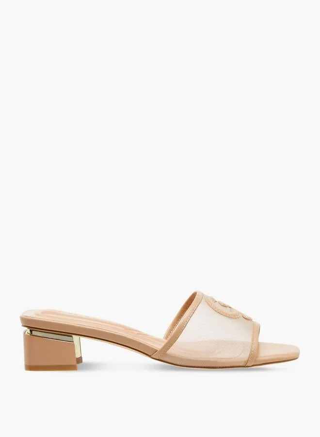 Celeste Women'S Textured Slip-On Sandals With Block Heels