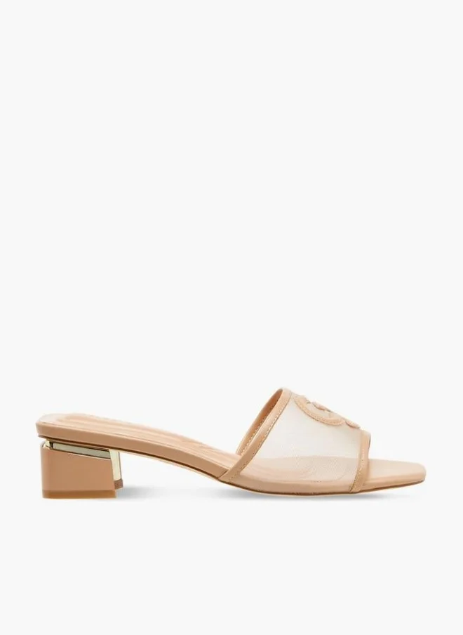 Celeste Women'S Textured Slip-On Sandals With Block Heels