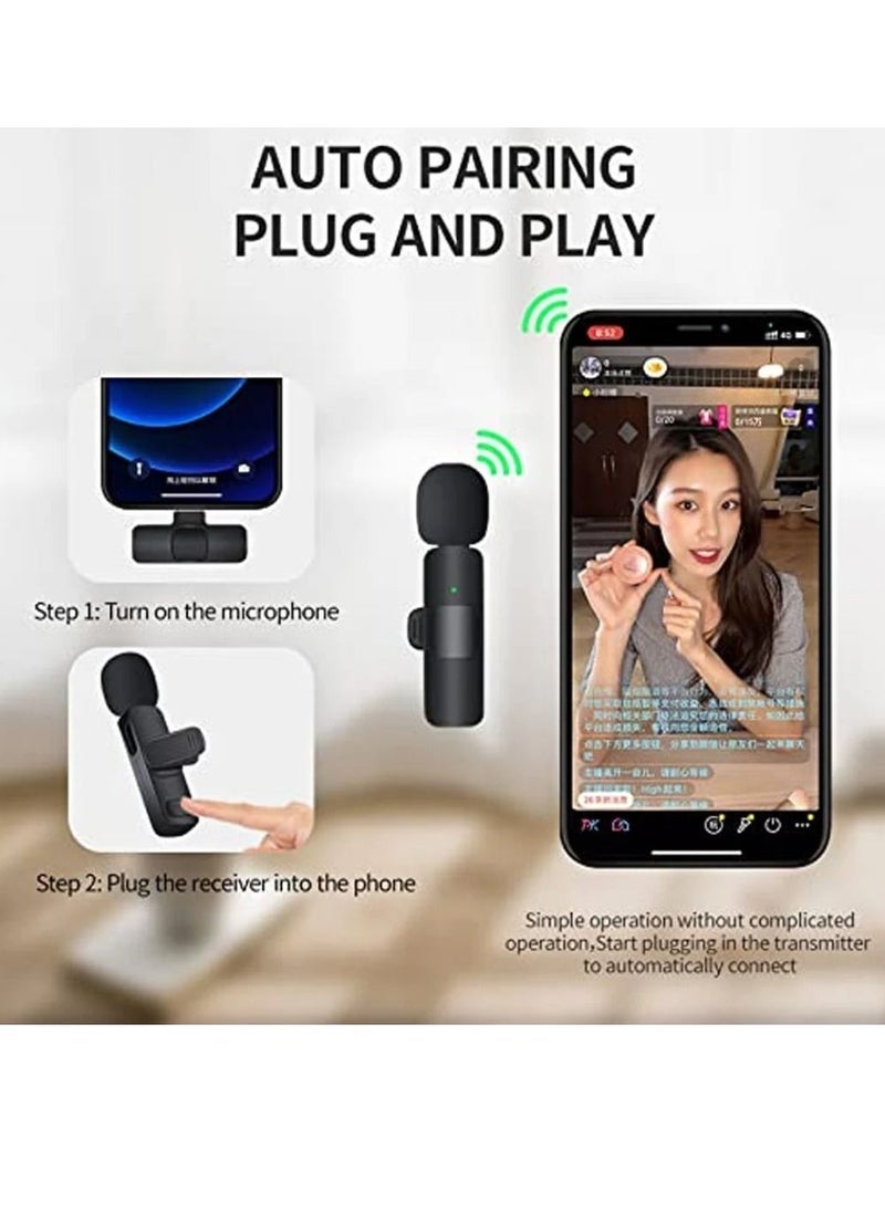 TIGER K9 Wireless Lavalier Microphone For Type-C Phone Plug-Play Wireless Mic USB-C Android Phone For Video Recording Interview Vlog Auto Sync And Noise Reduction Mic - Image 5