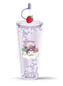 Sanrio characters Strawberry collection Double Wall Tumbler with Straw (800mL)(Kuromi)