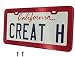 Creathome 201 Stainless Steel License Plate Frames with Shining Red Color - Image 2
