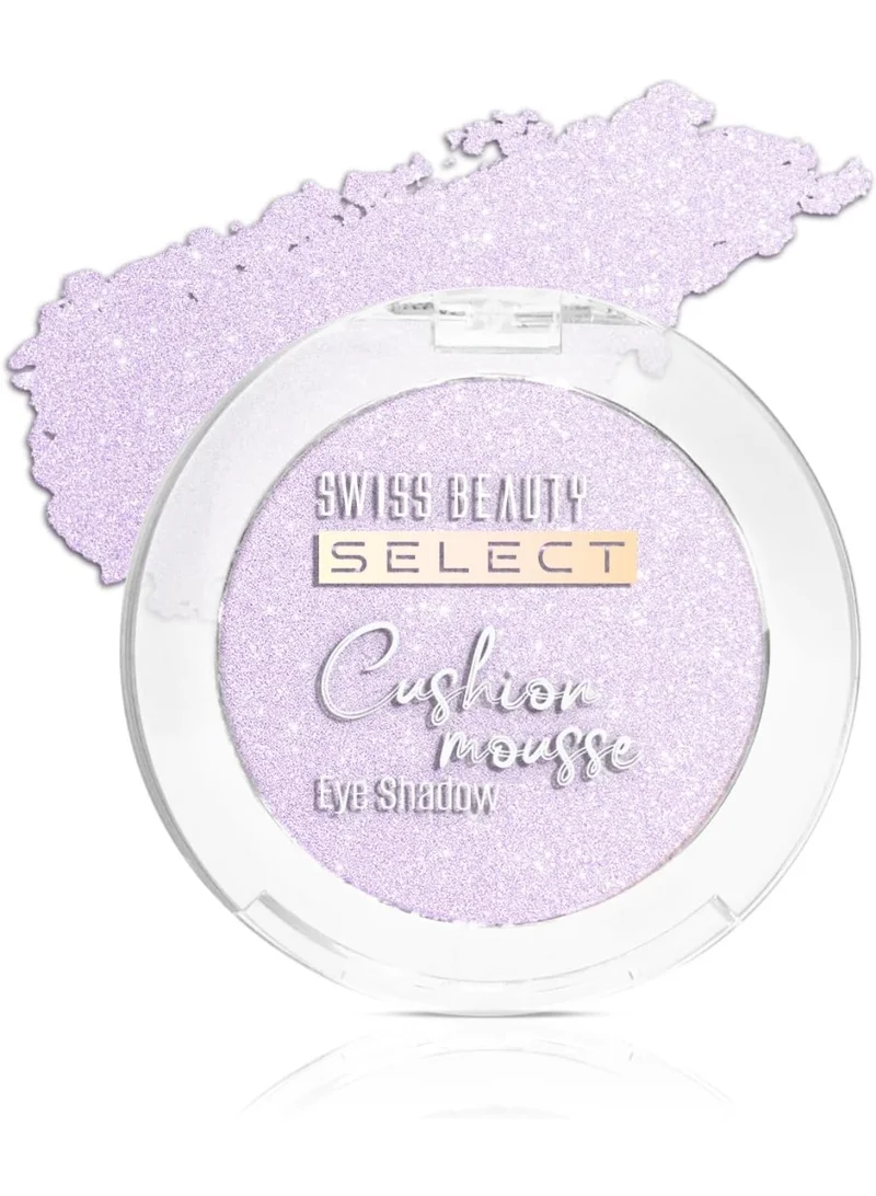 سويس بيوتي Swiss Beauty Cushion Mousse Eyeshadow | Highly Pigmented & Blendable Formula | Long-Lasting Eye Makeup with Vitamin E | Lightweight & Shimmer Finish | Shade- 4. Ultra Lilac, 2g