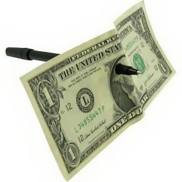 MilesMagic Magician's Pen Through Paper, Dollar, Bill, Poker Card Ultimate Money Penetration Misled Gimmick for Close Up Easy Mystery Magic Tricks, Black - Image 2