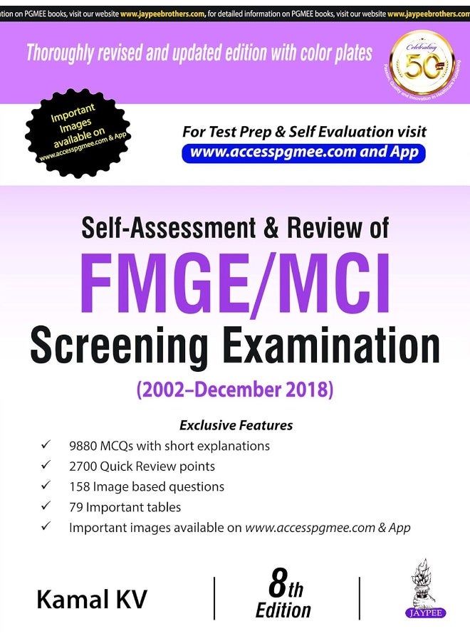 Self-Assessment & Review of FMGE/MCI Screening Exa: (2002-December 2018)