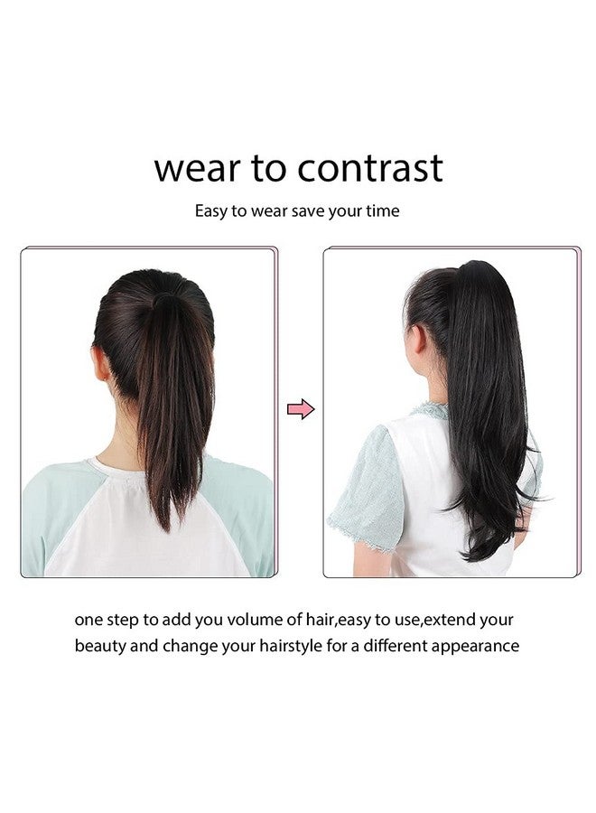 HSPJHTM Ponytail Extension Black Hair Extensions Extension Claw For Women Curly Piece 24" Synthetic Pony Tail Very Long & Voluminous Curled Wavy Heatresisting - Image 3