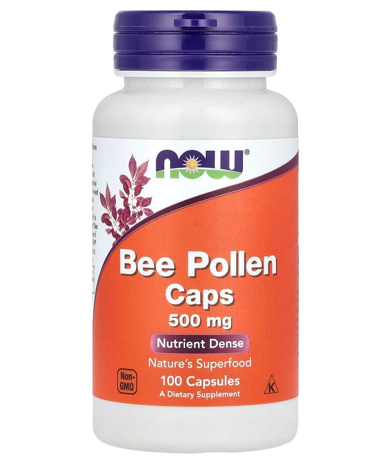 now Bee Pollen Caps 500 mg 100 Capsules