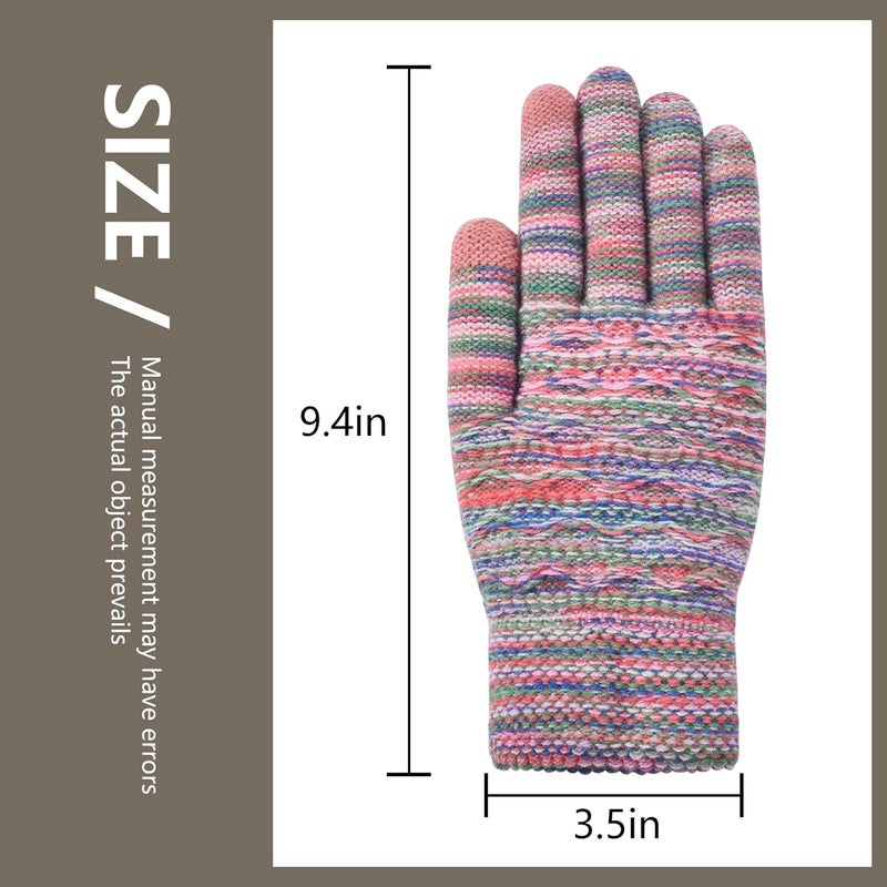 FENELY Women's Winter Warm Touch Screen Gloves Womens Thermal Cable Knit Wool Fleece Lined Glove for Cold Weather - Image 5
