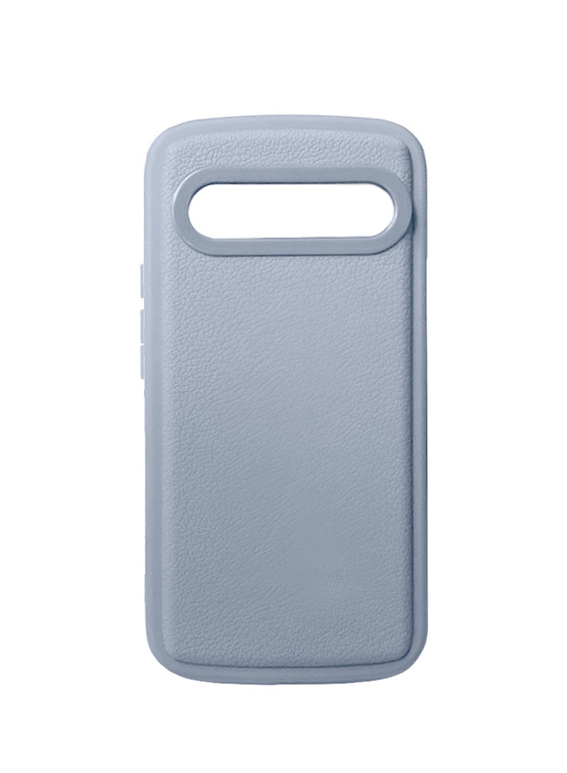 Wtech Google Pixel 9 Pro 5G 2024 High Quality Leather Texture Smooth Soft TPU Case Cover (MCFLSN) - Grey - Image 2