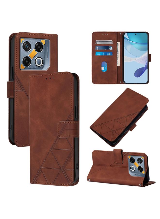 Green Tiger Case For Infinix GT 20 Pro-X6871 Crossbody 3D Embossed Flip Leather Phone Case  - Image 1