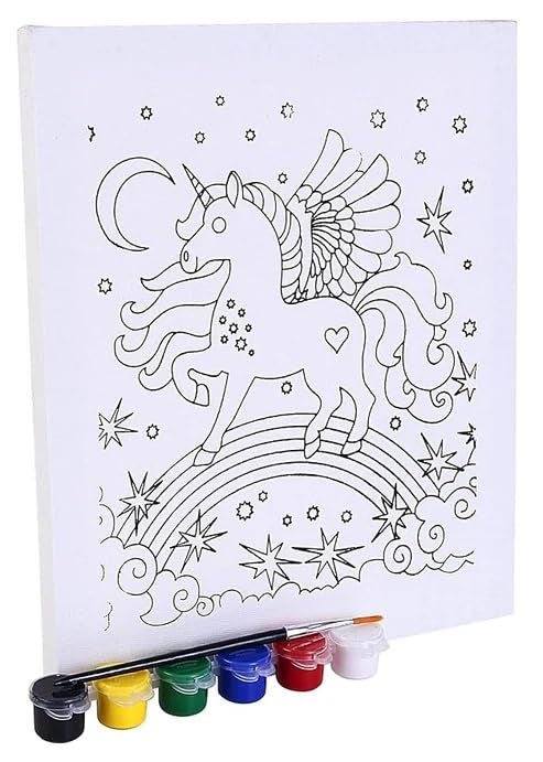53 Arts 6x8 Inch Pre-Printed Canvas for Painting and Art Projects Random Design - Image 3