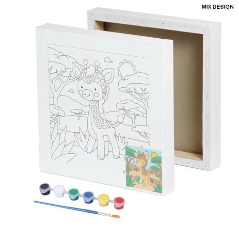 53 Arts 6x8 Inch Pre-Printed Canvas for Painting and Art Projects Random Design - Image 2