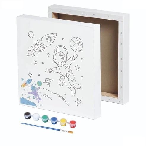 53 Arts 6x8 Inch Pre-Printed Canvas for Painting and Art Projects Random Design - Image 1