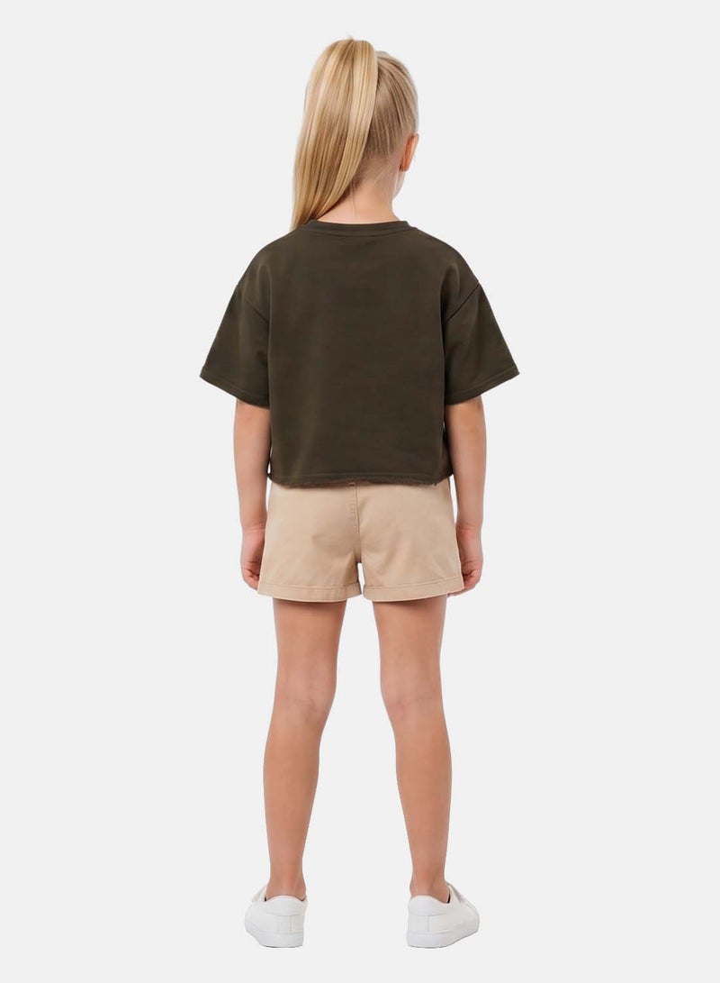 FOREVER 21 Girls' Cropped Graphic Number T-Shirt, Short Sleeve - Image 2