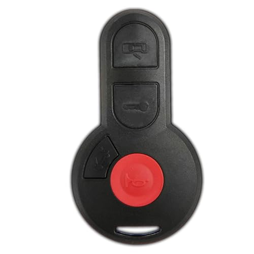 KeylessOption Key Fob Replacement for 1998 1999 2000 2001 2002 Volkswagen Golf Cabrio Jetta MK3 Corrado Remote, 4-Button MEGHU01WT, Programming Guide Included - Image 1