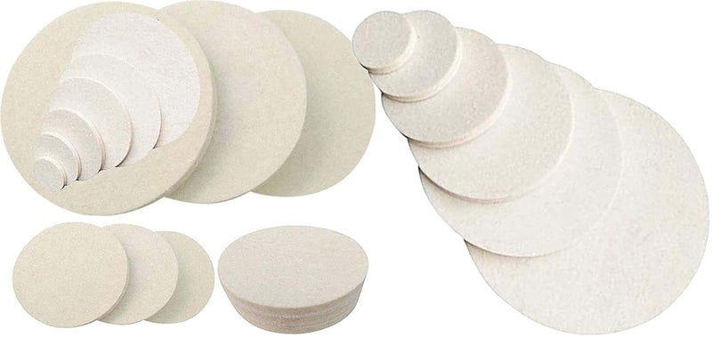 DIY Crafts 5 Pcs, 2" inch Felt Pad Only, Only Wool Felt Pad For Polishing Drill Buffing Felt Pads Waxing Sealing Glaze Finishing Glass (5 Pcs, 2" inch Felt Pad Only) - Image 5