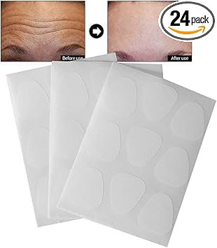 ZJchao 24Pcs Face AntiWrinkle Sticker Pad AntiWrinkle Anti Forehead Lines Skin Lifting Firming Sticker Pad for Fine Lines and Wrinkles - Image 1