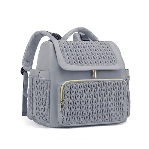Awanhe Diaper Bag Backpack Baby Bag with Changing Pad Travel Waterproof Diaper Bag Tote Newborn Essentials Must Haves Luxury baby shower gifts for boys Girls Grey - Image 1