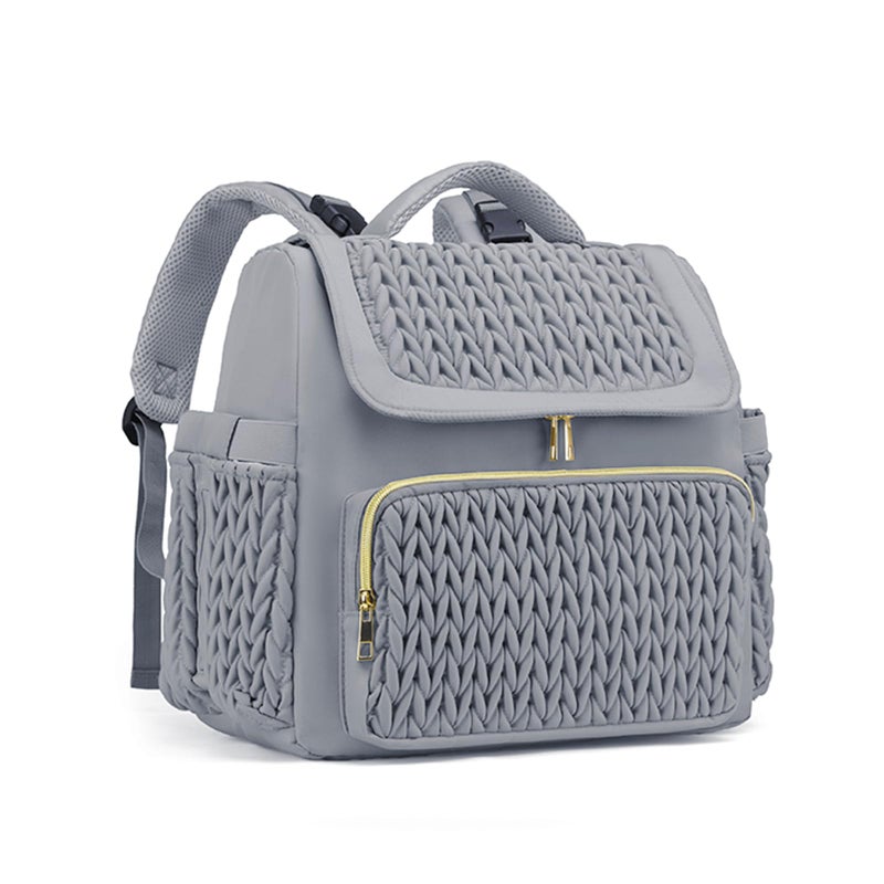 Awanhe Diaper Bag Backpack Baby Bag with Changing Pad Travel Waterproof Diaper Bag Tote Newborn Essentials Must Haves Luxury baby shower gifts for boys Girls Grey - Image 2