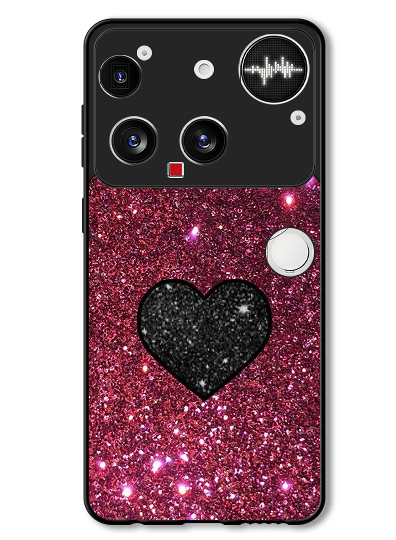 Theodor Case Compatible with Nothing Phone (3) 6.67 Inch Protection Shockproof Bumper Cover Black Heart - Image 1