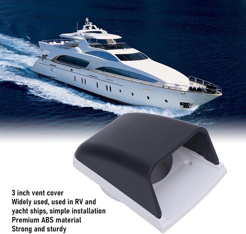 Improved Airflow Boat Ventilation Cover, 3 Inch Marine Suction Exhaust Hood Fan for Motorhome (White & Black) - Image 5