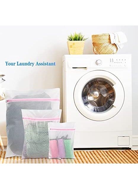 WOTOFY WOTOFY Laundry bag with zip for Delicates 3 Pack Zippered Large laundry basket Washing Machine Bags for Sweaters Blanket Bedding Garment Dirty Clothes Washer Dryer Net Protector socks organizer  - Image 4