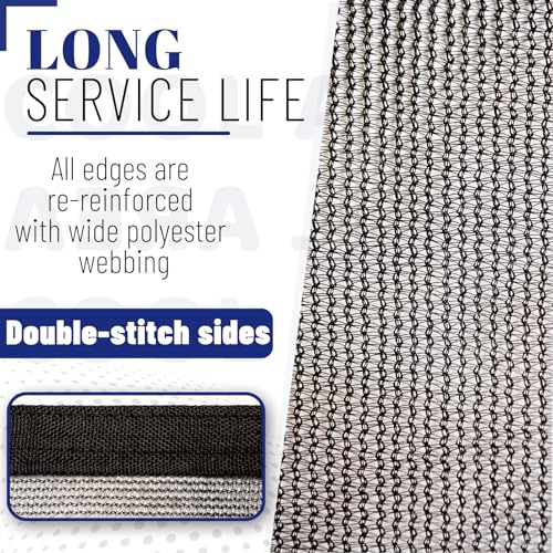 Cool Area 60-70% Shade Cloth 12x16FT Heavy Duty Knitted Mesh Tarp with Grommets Mesh Screen for Patio Canopy Garden Porch Greenhouse Pools Dog Kennel Black - Image 4