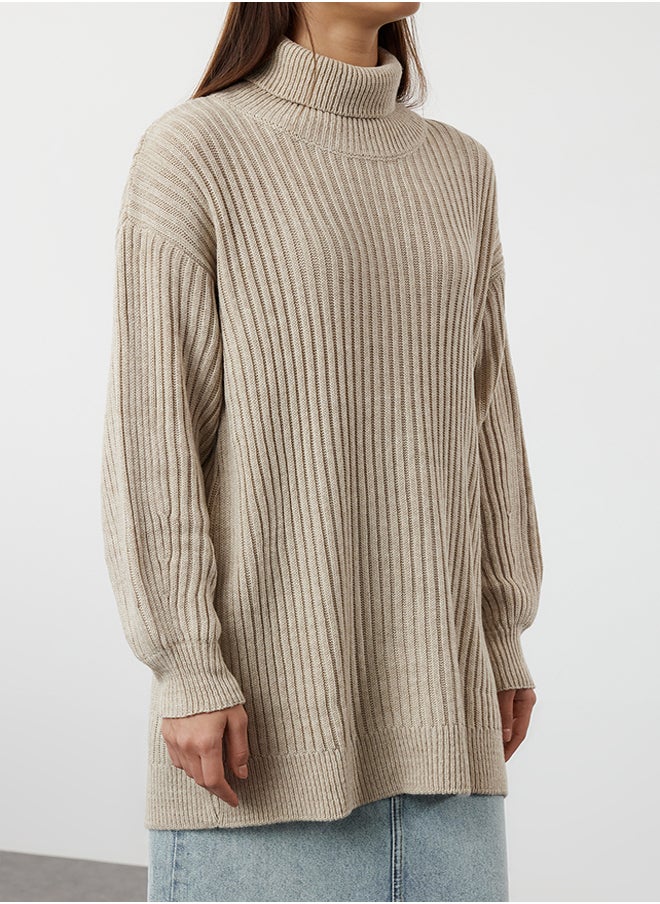 trendyol Ribbed Basic Knitwear Sweater TCTAW25AK00009  - Image 4