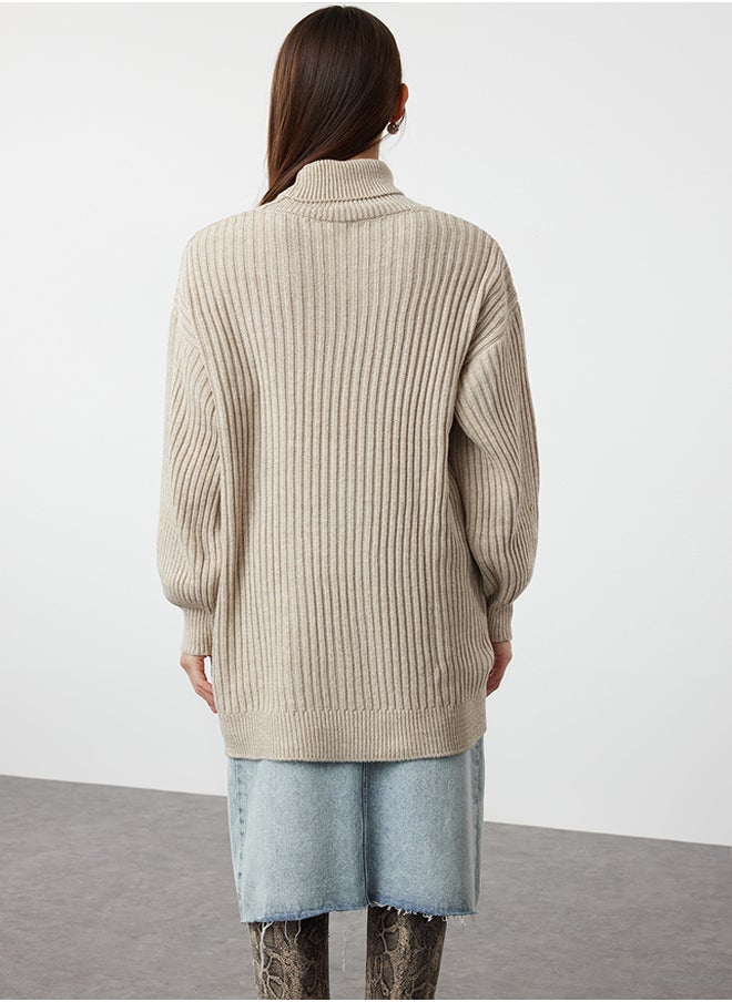 trendyol Ribbed Basic Knitwear Sweater TCTAW25AK00009  - Image 5