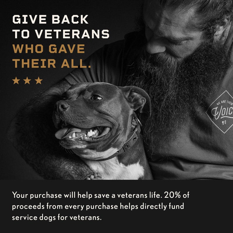 iHeartDogs Hero Company Camo Paracord Bracelet - Tactical Survival Bracelet for Men with Bronze USA Flag - Helps Pair Military Veterans with a Companion Dog - Image 4