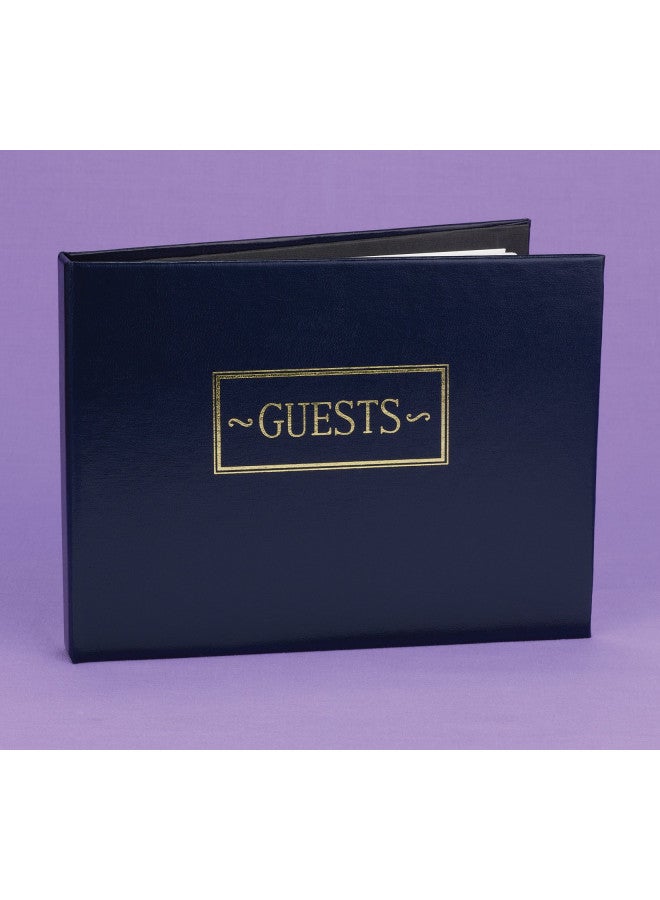 Hortense B. Hewitt Wedding Accessories Guest Book, Navy, 7.5-Inches x 5.75-Inches - Image 1