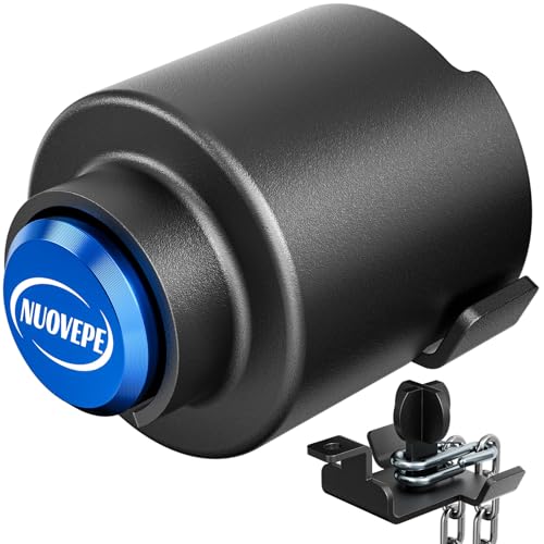 NUOVEPE Trailer Lock Fits 2 516 Inch Couplers Secures Safety Chains AntiTheft Ball Hitch Lock PryResistant HeavyDuty Trailer Hitch Locks for RV Cargo Camper Dump Trailer Blue - Image 1