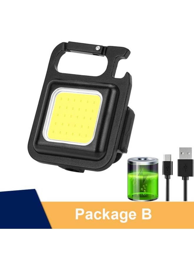 Mini Flashlight Rechargeable Glare COB Keychain Light USB Charging Emergency Lamps LED Work Light Portable Outdoor Camping Light 