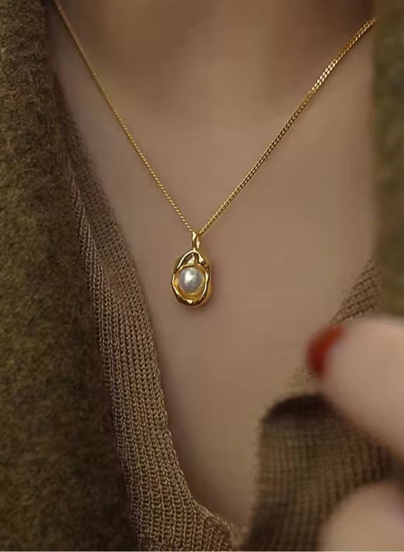 Jewelry For Life Trendy Stainless Steel Gold Plated Necklace For Women - Image 1