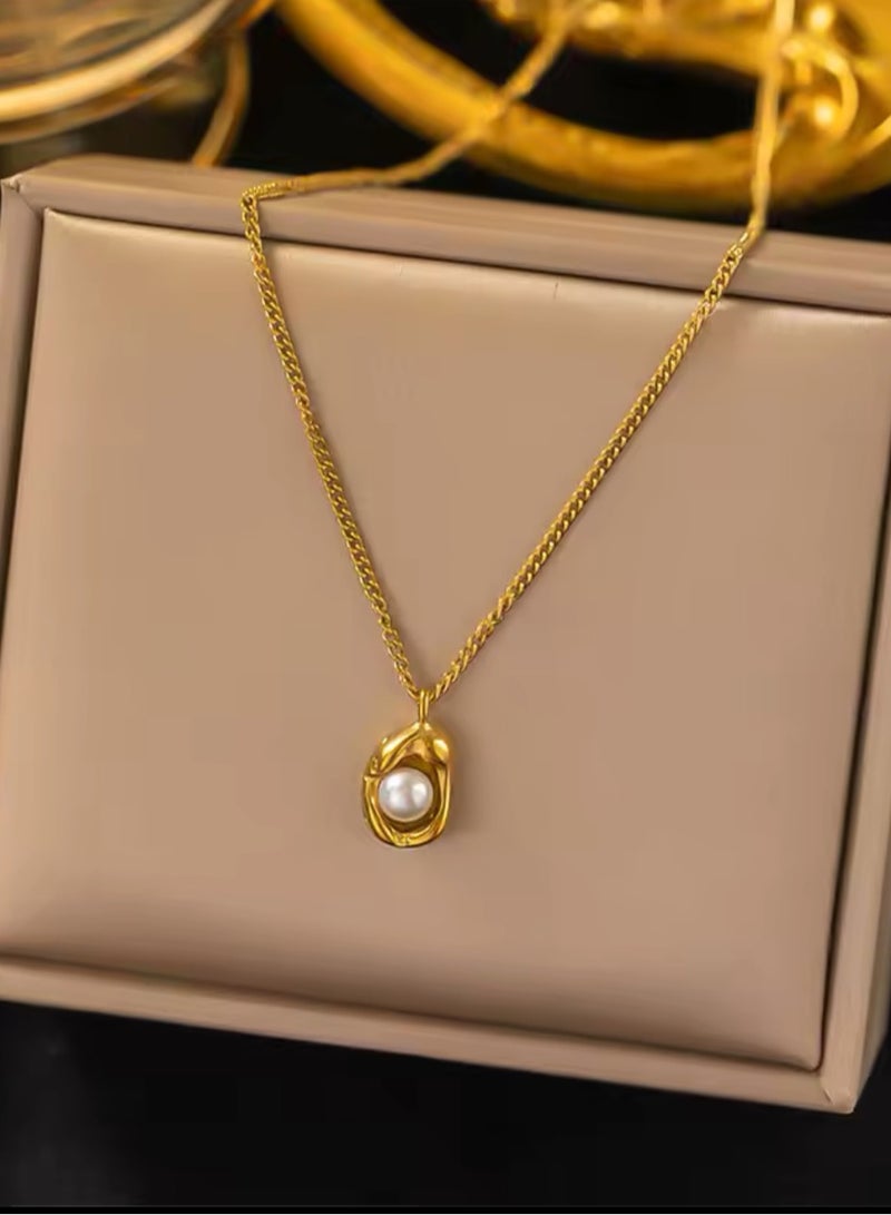 Jewelry For Life Trendy Stainless Steel Gold Plated Necklace For Women - Image 4