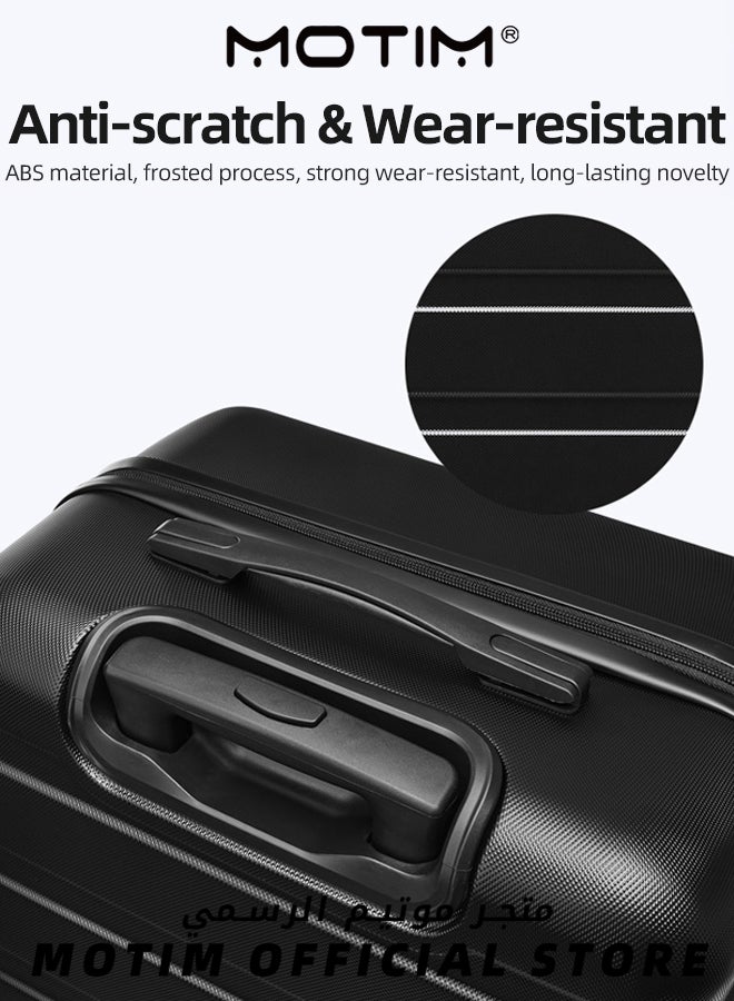 Motim Expandable Suitcase Trolley Carry-on Hand Cabin Luggage Lightweight Hard Shell Travel luggage with TSA Lock and Durable 4 Spinner Wheels - Image 2