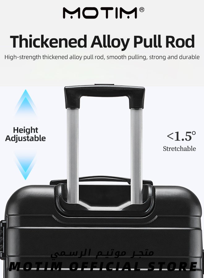 Motim Expandable Suitcase Trolley Carry-on Hand Cabin Luggage Lightweight Hard Shell Travel luggage with TSA Lock and Durable 4 Spinner Wheels - Image 4