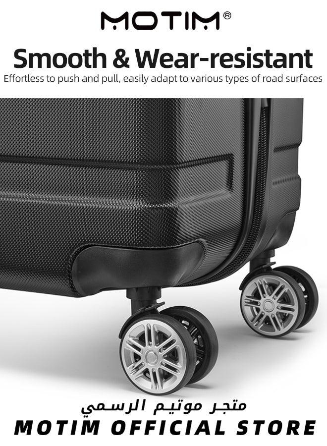 Motim Expandable Suitcase Trolley Carry-on Hand Cabin Luggage Lightweight Hard Shell Travel luggage with TSA Lock and Durable 4 Spinner Wheels - Image 3